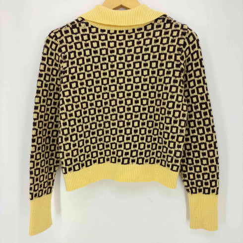 ザラ ZARA ジオメトリックジャガードカーディガン レディース import:M