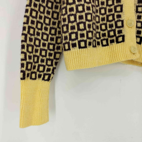 ザラ ZARA ジオメトリックジャガードカーディガン レディース import:M
