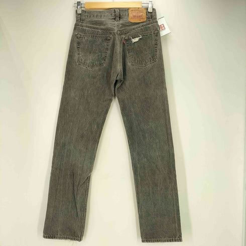 リーバイス Levis 80-90S ボタン裏653 ボールドウィン工場 501 先染めブラック ダメージ ボタンフライ デニム パンツ メンズ W28 L32