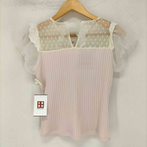 リズリサ LIZ LISA ハートヨクリブ刺繍トップス レディース JPN:0