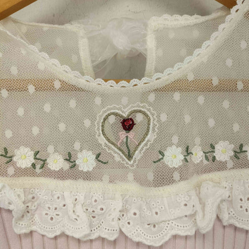 リズリサ LIZ LISA ハートヨクリブ刺繍トップス レディース JPN:0