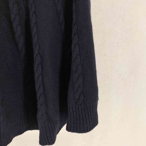 バーバリーブラックレーベル BURBERRY BLACK LABEL タートルネック ケーブルニット ケープ レディース FR:38