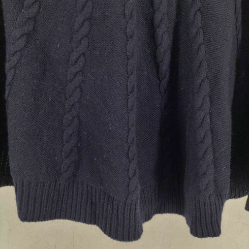 バーバリーブラックレーベル BURBERRY BLACK LABEL タートルネック ケーブルニット ケープ レディース FR:38