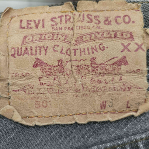 リーバイス Levis 90S 501 USA製 ボタン裏544 マッカレン工場 先染めブラック ボタンフライ デニム パンツ メンズ W33 L34