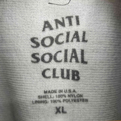 アンチソーシャルソーシャルクラブ ANTI SOCIAL SOCIAL CLUB ロゴ バックプリント コーチジャケット メンズ import:XL