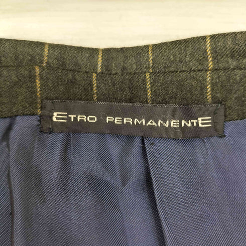 エトロミラノ ETRO MILANO イタリア製 3B ストライプ柄 テーラードジャケット スラックスパンツ セットアップ メンズ 54