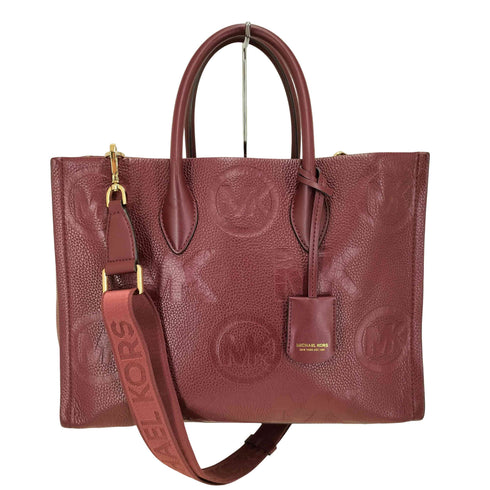 マイケルコース Michael Kors MIRELLA ミレラ ロゴ エンボス レザー トートバッグ レディース