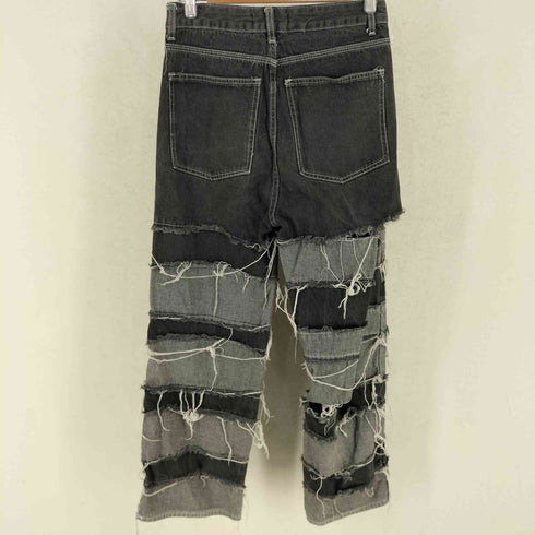 ANOTHER SELF アナザーセルフ パッチワークデザイン ダメージ加工 デニム パンツ cool レディース M