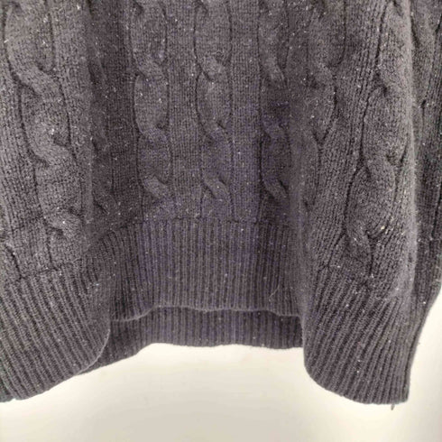 ラルフローレン RALPH LAUREN ポニー刺繍 ケーブル編み タートル ネックセーター レディース M