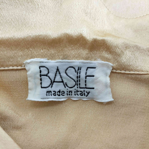 BASILE MADE IN ITALY SILK 100% イタリア製 絹 シルク 装飾 ブラウス シャツ レディース