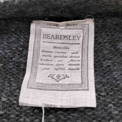 ビアズリー BEARDSLEY 混紡 ウール ニット ロング カーディガン レディース FREE