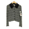 ベラペレ VERA PELLE MADE IN ITALY イタリア製 レース カラー ツイード チェック クロップド ジャケット レディース EUR:42