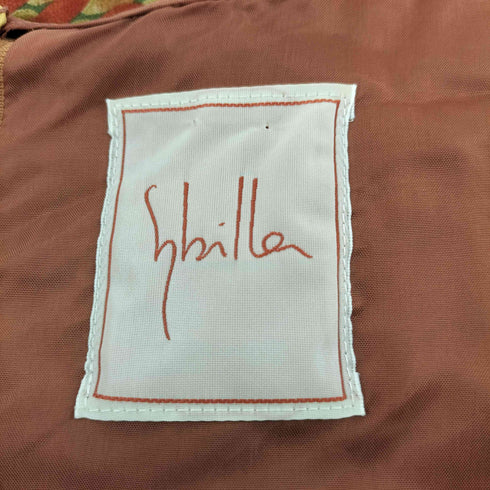 シビラ Sybilla SILK 100% 絹 シルク 総柄 水玉 ドット マーブル プリーツ デザイン ワンピース レディース import:M