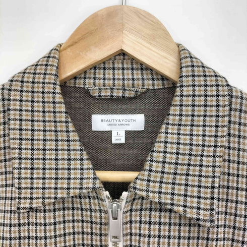 ビューティーアンドユースユナイテッドアローズ BEAUTY & YOUTH UNITED ARROWS BY チェック ジップ ブルゾン メンズ import:L