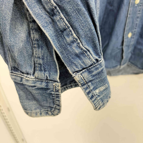 COSI I'UOMO 90s USA製 ライトデニム ボタンダウン 長袖 ワークシャツ ダンガリーシャツ メンズ import:M