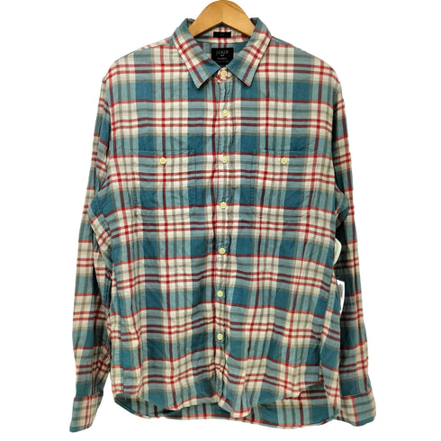 ジェイクルー J.CREW SLIM PLAID FLANNEL SHIRT スリム プラッド フランネル シャツ メンズ import:L