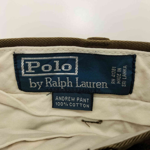 ポロバイラルフローレン Polo by RALPH LAUREN 90s ANDREW PANT アンドリューパンツ 2タック チノパンツ メンズ 35×32
