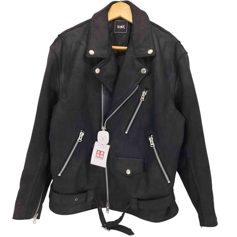 エックスガール X-girl COW LEATHER DOUBLE RIDERS JACKET オーバーサイズ カウレザー ダブルライダースジャケット レディース JPN:2