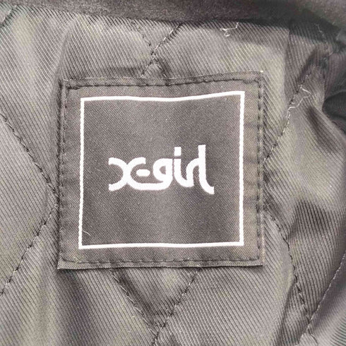 エックスガール X-girl COW LEATHER DOUBLE RIDERS JACKET オーバーサイズ カウレザー ダブルライダースジャケット レディース JPN:2