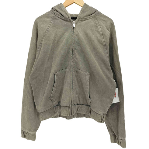ザラ ZARA ウォッシュ加工ジップアップフーディ メンズ import:S