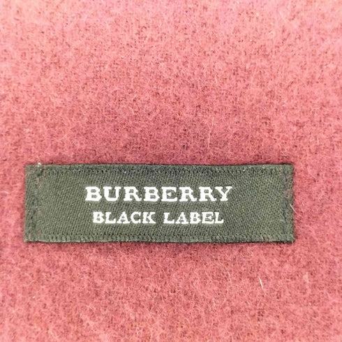 バーバリーブラックレーベル BURBERRY BLACK LABEL ロゴ刺繍 リバーシブルマフラー メンズ