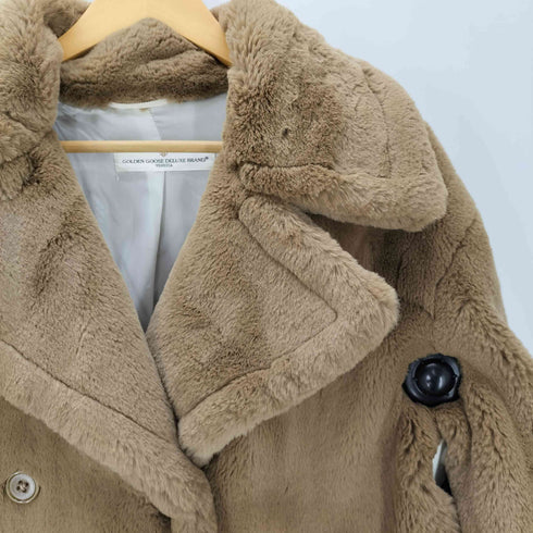 ゴールデングースデラックスブランド golden goose deluxe brand フェイク ファー ダブル ボタン ジャケット ボア レディース xxs
