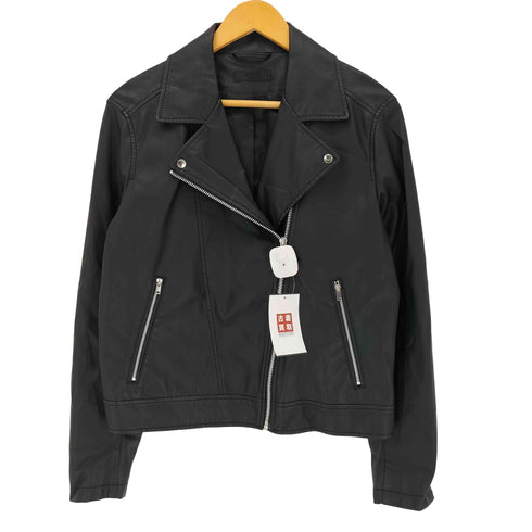 ユニクロ UNIQLO フェイクレザー ダブルライダースジャケット レディース JPN:XL