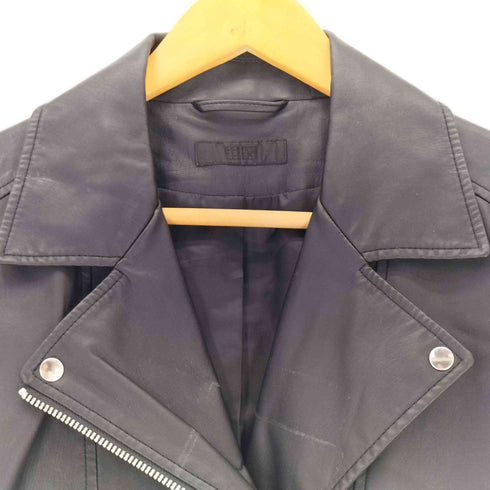 ユニクロ UNIQLO フェイクレザー ダブルライダースジャケット レディース JPN:XL