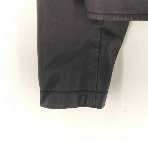 ユニクロ UNIQLO フェイクレザー ダブルライダースジャケット レディース JPN:XL