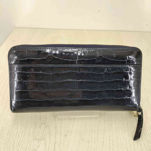 ランバンオンブルー LANVIN en Bleu クロコ 型押し ラウンドジップ 長財布 メンズ