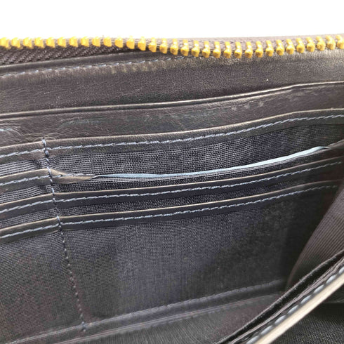ランバンオンブルー LANVIN en Bleu クロコ 型押し ラウンドジップ 長財布 メンズ