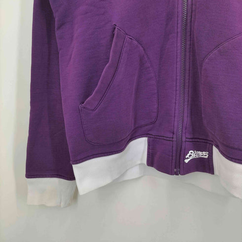 ステューシー Stussy 00S OLD LA チェック ロゴ ジップアップ フーディ メンズ import:L