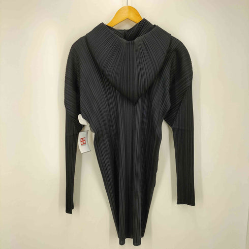 プリーツプリーズイッセイミヤケ PLEATS PLEASE ISSEY MIYAKE 00AW プリーツ ジップアップ ロング フーディ レディース JPN:3