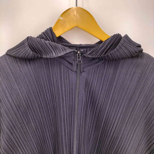 プリーツプリーズイッセイミヤケ PLEATS PLEASE ISSEY MIYAKE 00AW プリーツ ジップアップ ロング フーディ レディース JPN:3