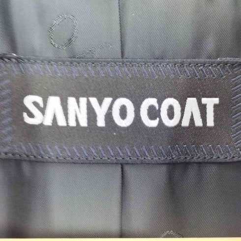 サンヨーコート SANYO COAT カシミア 比翼ボタン ロング ステンカラーコート レディース