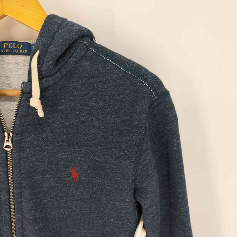 ポロラルフローレン POLO RALPH LAUREN ポニー刺繍 サーマルダブルフェイス 裏起毛 ジップパーカー メンズ import:XS