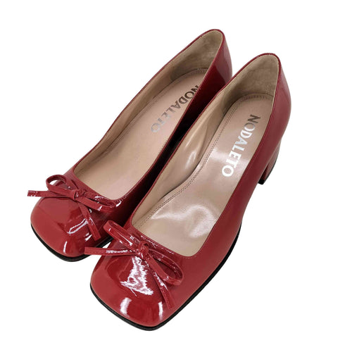 NODALETO ノダレト CALF PATENTO エナメル ヒールパンプス レディース 37