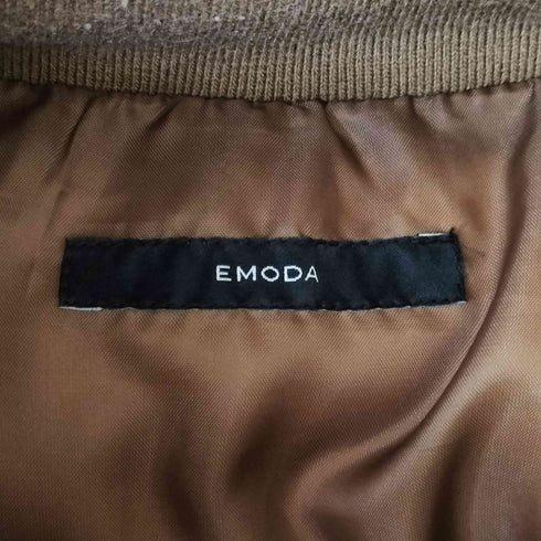 エモダ EMODA リブネックダウンブルゾン レディース FREE