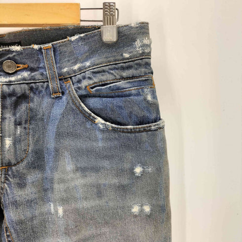 ドルチェアンドガッバーナ DOLCE&GABBANA クラッシュ加工 ダメージ ジップフライ デニム メンズ 44