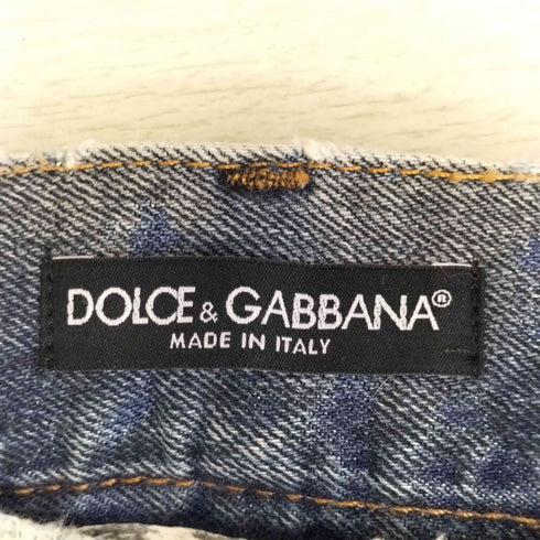ドルチェアンドガッバーナ DOLCE&GABBANA クラッシュ加工 ダメージ ジップフライ デニム メンズ 44