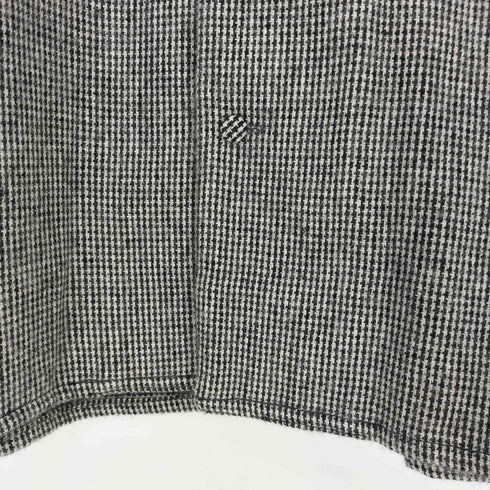 GOLDEN LOBBY フラップポケット 襟芯 クルミボタン 千鳥格子 L/S ウール シャツ メンズ 40