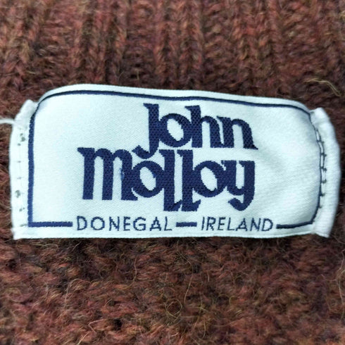 ジョンモロイ John Molloy アイルランド製 ウール100 アランニット カーディガン メンズ