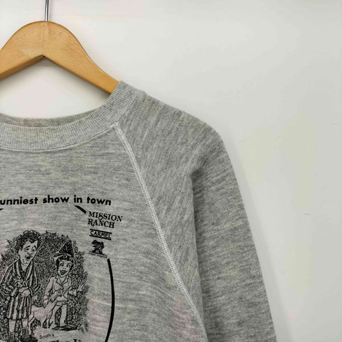 80S USA製 HANESボディ 演劇 キャラクタープリント 霜降り スウェット メンズ import:XL