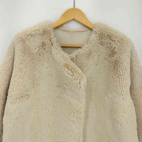 THINK FUR エコファー スエード リバーシブル ロングコート レディース JPN:S