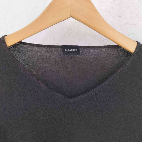 ジルサンダー JIL SANDER カシミヤ コットン Vネック ニット メンズ 52