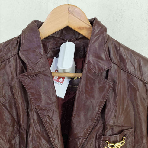 Etienne Aigner 香港製 80s レザー ジャケット レディース 16