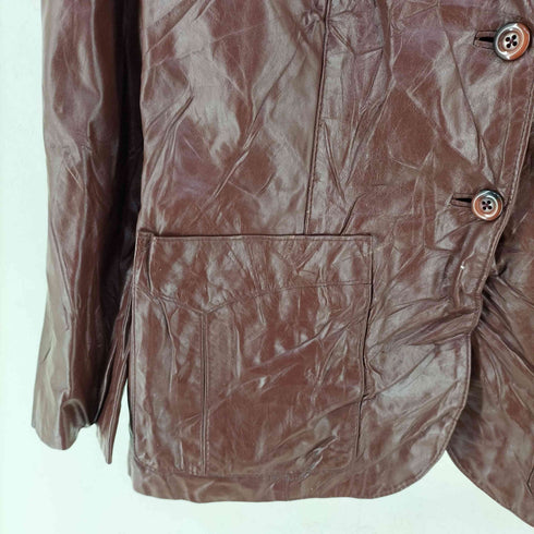 Etienne Aigner 香港製 80s レザー ジャケット レディース 16