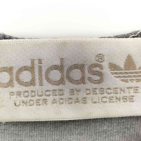 アディダスオリジナルス adidas Originals 80~90s デサント製 デカトレフォイルロゴプリント ドルマンスリーブ クロップド Tシャツ レディース L-O