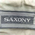 SAXONY 80~90s パッチワーク レザー切替 アクリル クルーネックニット メンズ import:XL