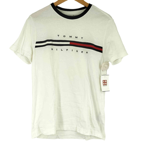 トミーヒルフィガー TOMMY HILFIGER 刺繍ロゴ 半袖 Tシャツ レディース M